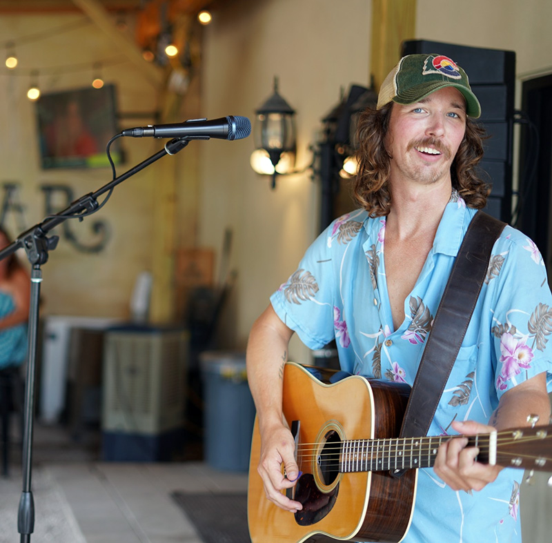 Carl August performing live at Hop State Brewing December 5th from 6pm to 9pm