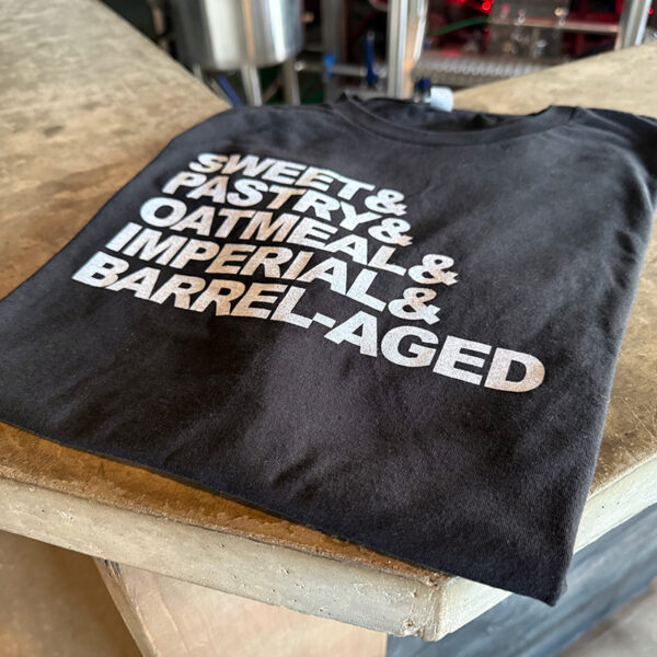 Stout Styles Logo Shirt in Black with White Lettering/. Logo on back of neck.