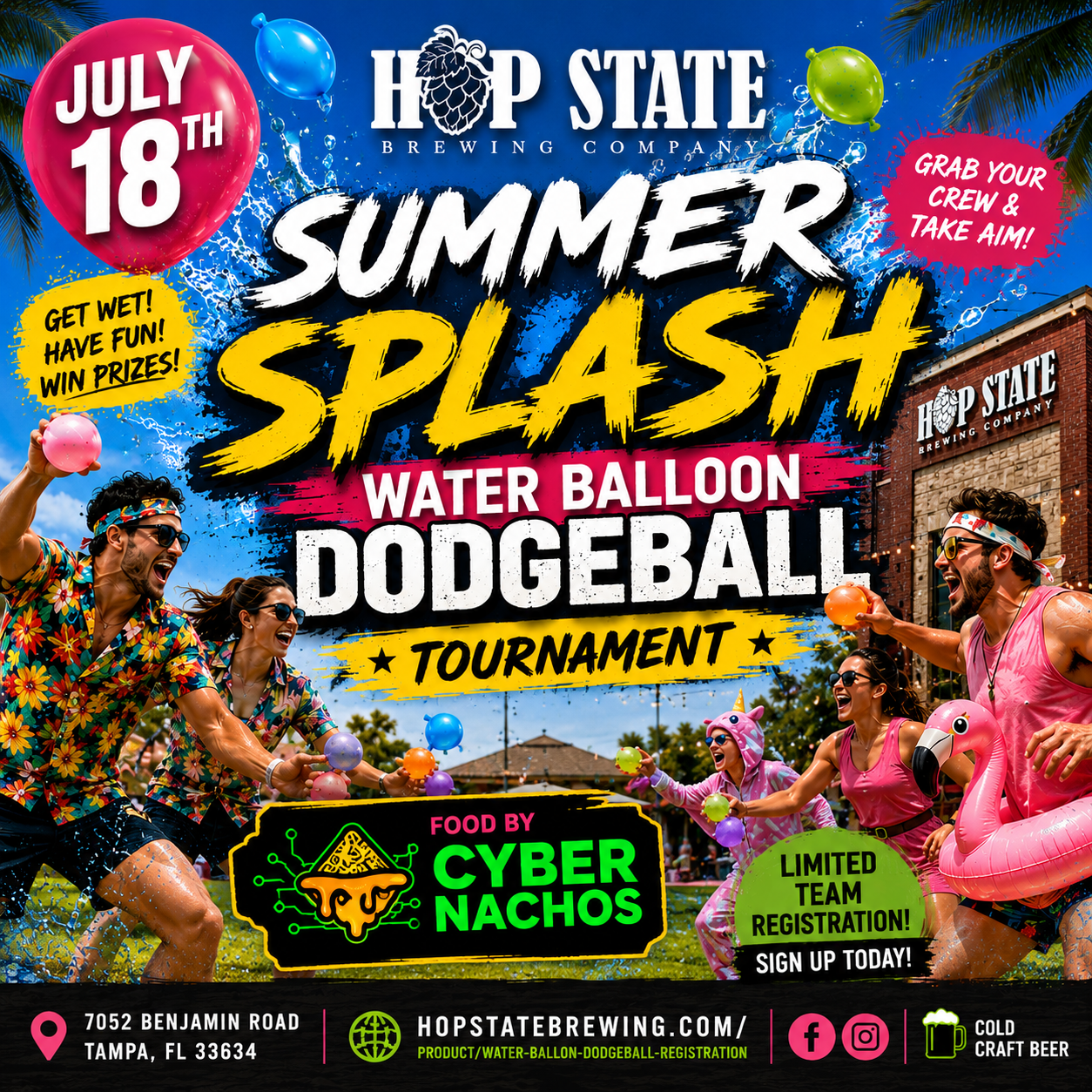 Water Ballon Dodgeball at Hop State Brewing July 18th 2026