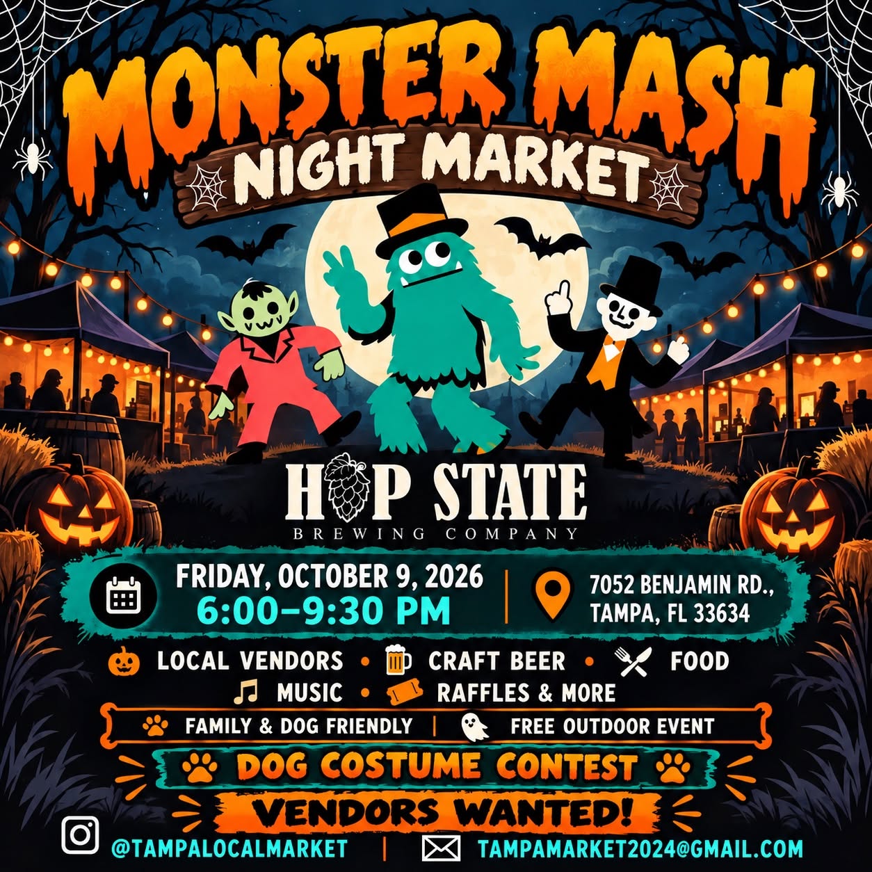 Monster Mash Night Market - October 9, 2026 at Hop State Brewing