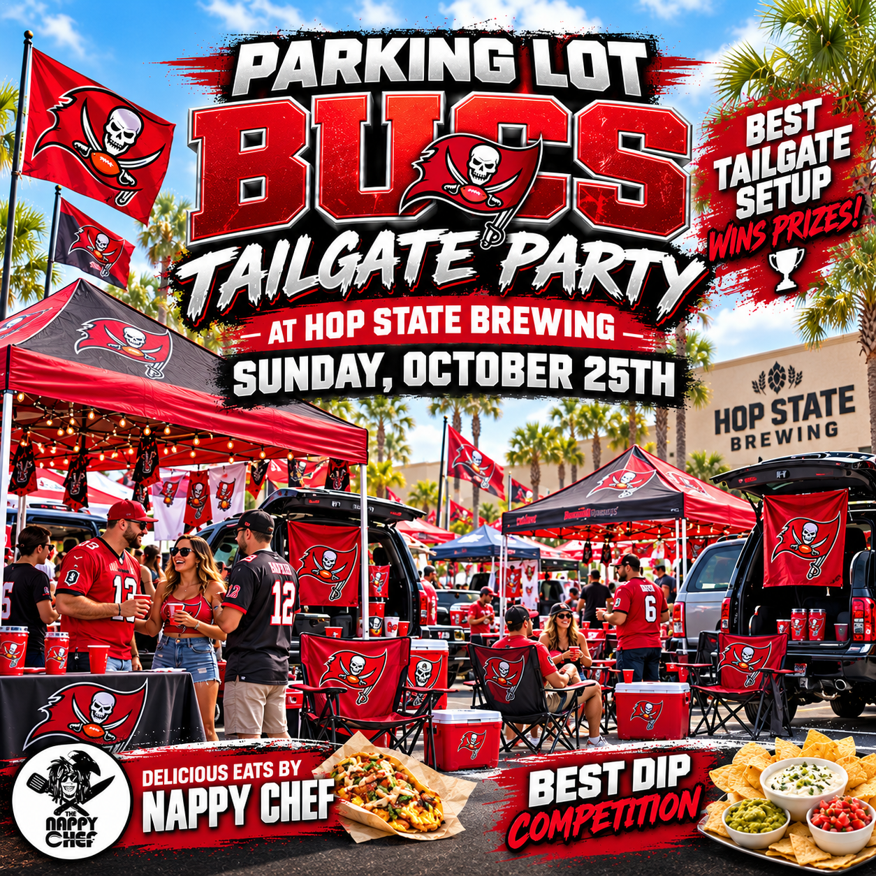 Tailgate Sunday & Chip and Dip Competition at Hop State Brewing Sunday October 25